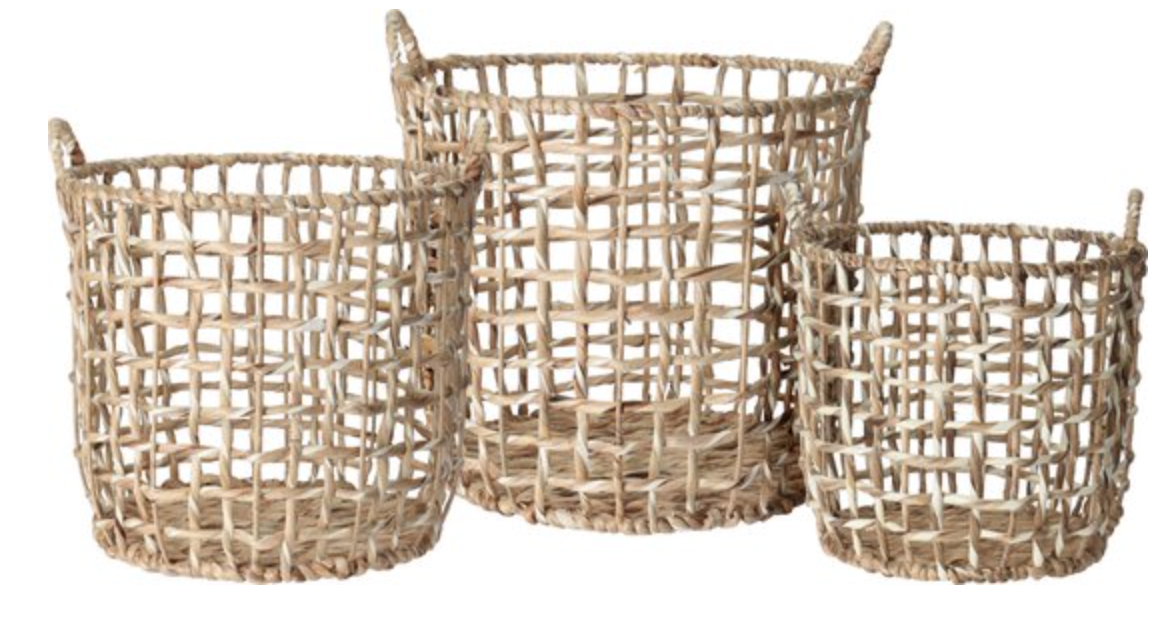 Water hyacinth storage basket